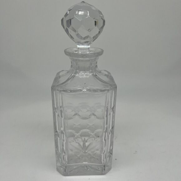 Vintage Cut Glass Whiskey Decanter W/ Ball Stopper - Picture 4 of 6